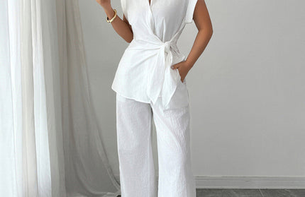 Short-Sleeved Vest Set - Hey Love Boutique