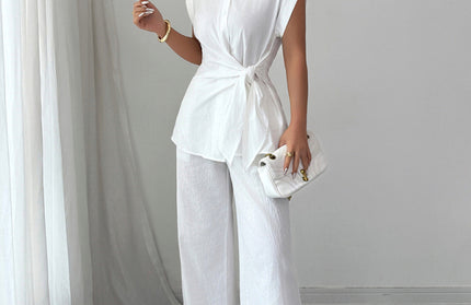 Short-Sleeved Vest Set - Hey Love Boutique