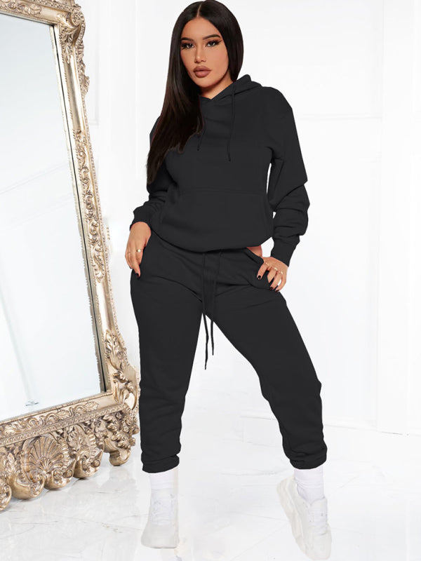 Casual Hooded Sweater + Pants Set