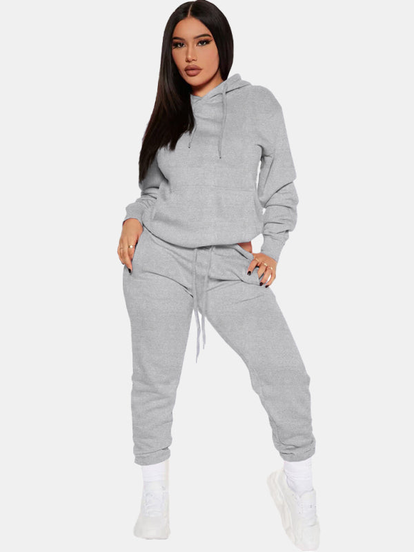 Casual Hooded Sweater + Pants Set