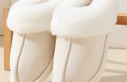 Winter Suede Fur Mouth Slippers - Hey Love Boutique