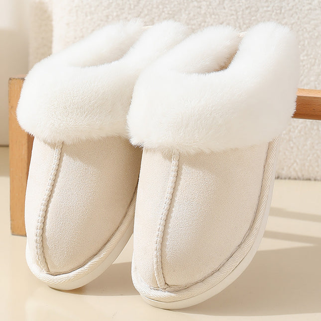 Winter Suede Fur Mouth Slippers - Hey Love Boutique