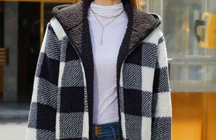 Two-Side Wear Hooded Coat - Hey Love Boutique