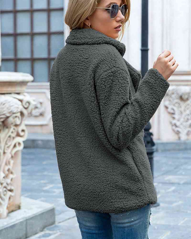 Furry Sherpa Coat - Hey Love Boutique