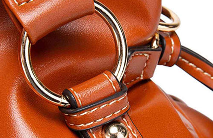 Leather Handbag with Tassels