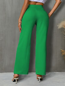 High Waist Straight Pants - Hey Love Boutique