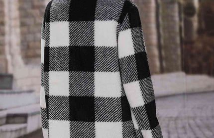 Plaid Coat with Pockets - Hey Love Boutique