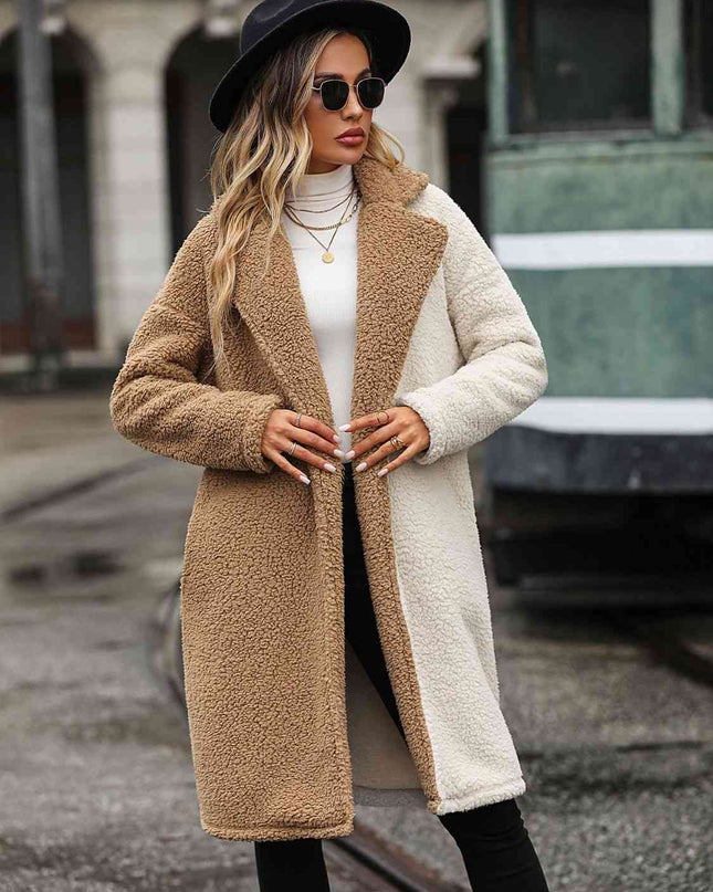 Contrast Sherpa Coat