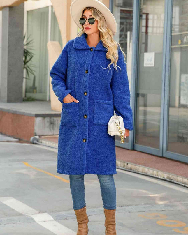 Cozy Button Down Coat - Hey Love Boutique