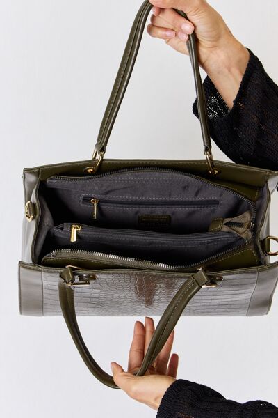 Texture PU Leather Handbag - Hey Love Boutique