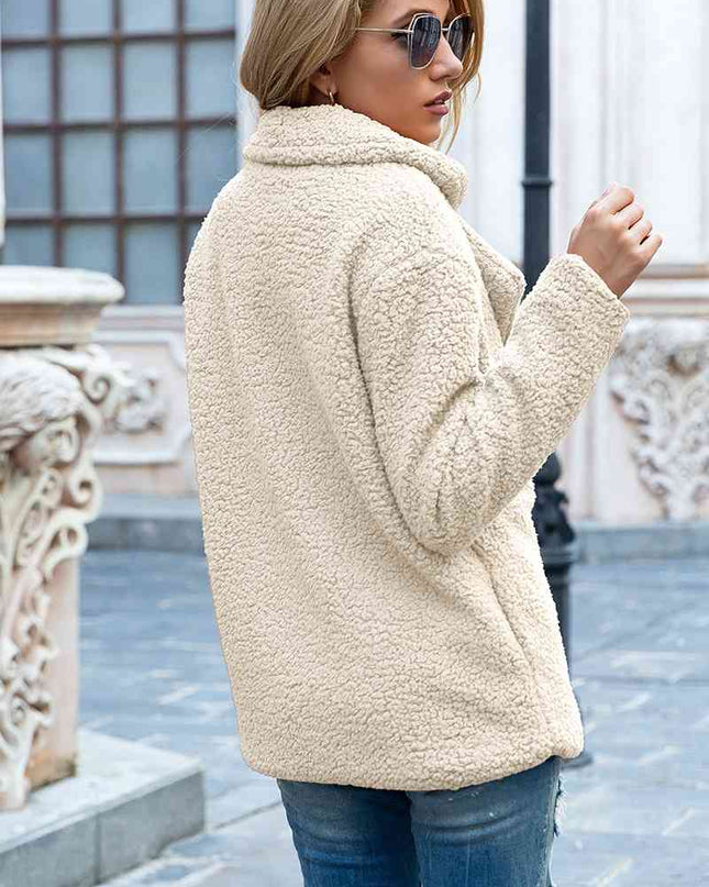 Furry Sherpa Coat - Hey Love Boutique