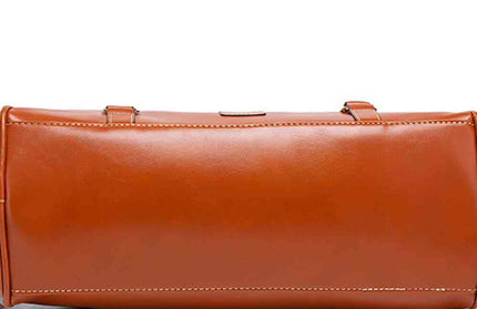Leather Handbag with Tassels
