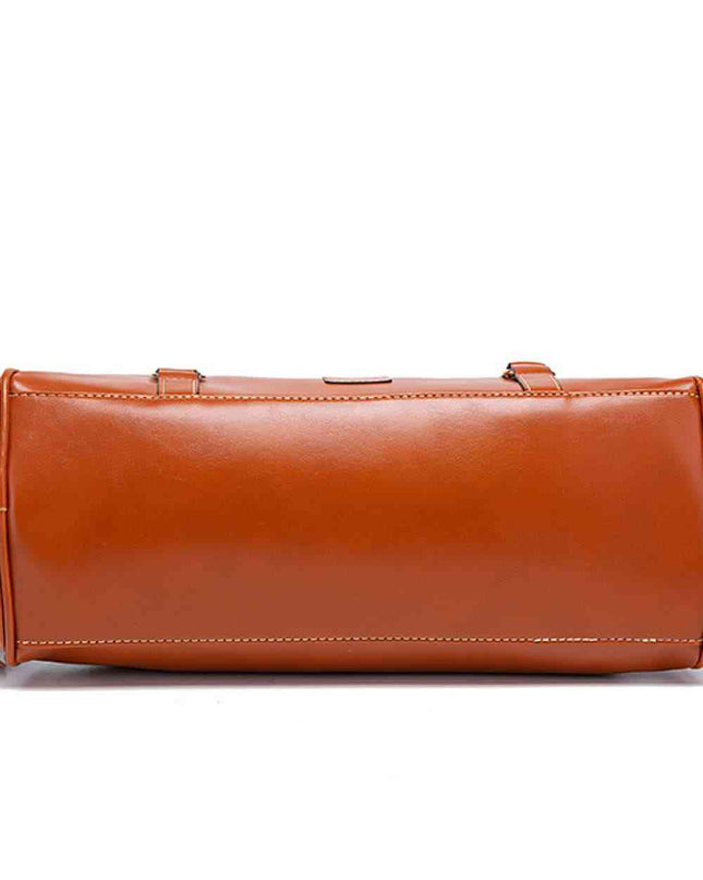 Leather Handbag with Tassels