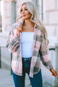 Plaid Button Up Shirt - Hey Love Boutique