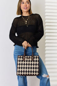 Pattern Leather Handbag - Hey Love Boutique