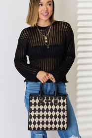 Pattern Leather Handbag - Hey Love Boutique