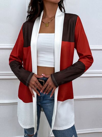 Block Open Front Cardigan - Hey Love Boutique