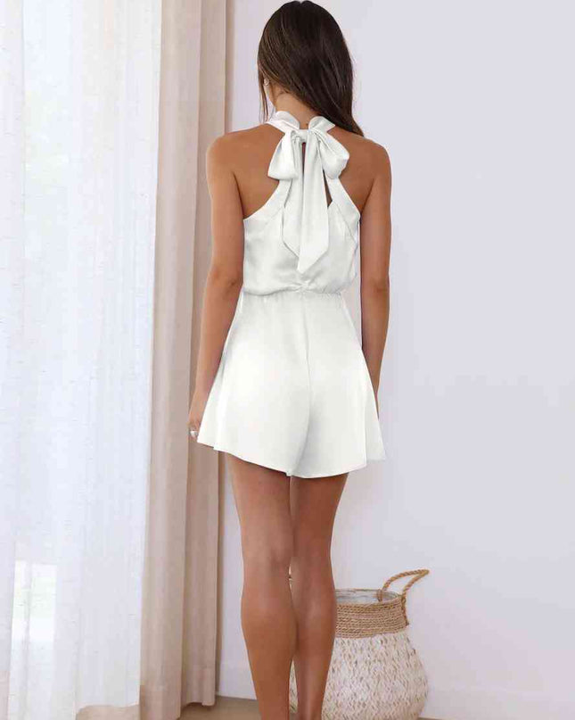 Halter Neck Sleeveless Romper