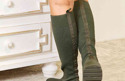 Knee High Platform Sock Boots - Hey Love Boutique