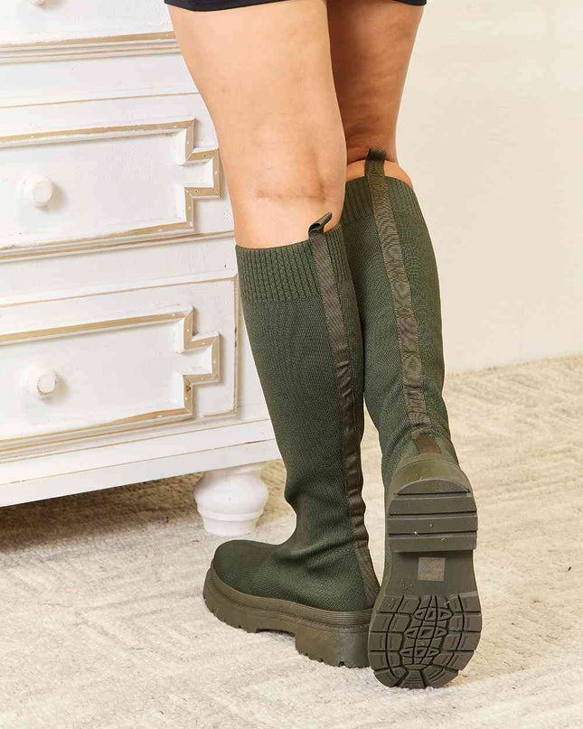 Knee High Platform Sock Boots - Hey Love Boutique