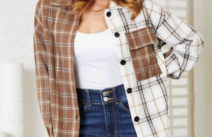 Contrast Button Up Shirt - Hey Love Boutique