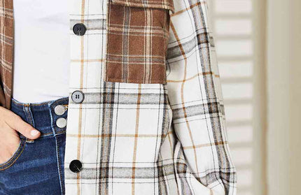 Contrast Button Up Shirt - Hey Love Boutique
