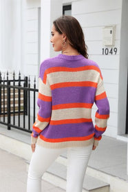 Blue Block Sweater - Hey Love Boutique