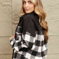 Plaid Button-UpJacket with Pockets - Hey Love Boutique