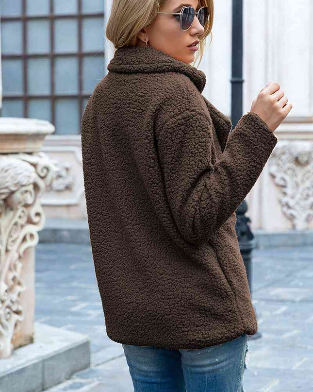 Furry Sherpa Coat - Hey Love Boutique