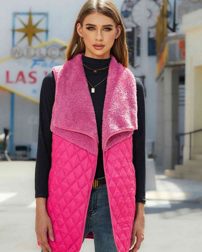 Open Front Collared Vest - Hey Love Boutique