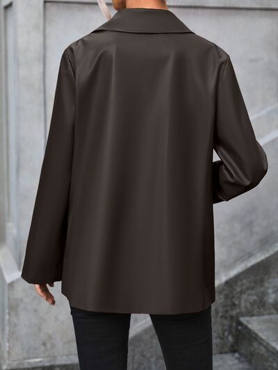 Pocketed Button Up Blazer - Hey Love Boutique