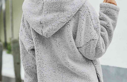 Hooded Teddy Coat - Hey Love Boutique