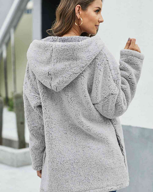 Hooded Teddy Coat - Hey Love Boutique