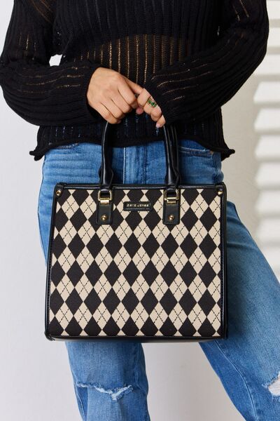 Pattern Leather Handbag - Hey Love Boutique