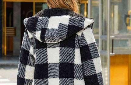 Two-Side Wear Hooded Coat - Hey Love Boutique