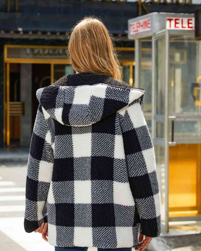 Two-Side Wear Hooded Coat - Hey Love Boutique