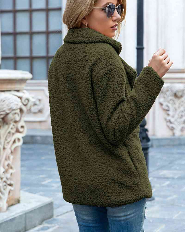 Furry Sherpa Coat - Hey Love Boutique