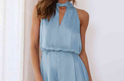 Halter Neck Sleeveless Romper