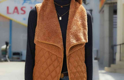 Open Front Collared Vest - Hey Love Boutique