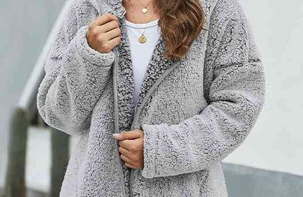 Hooded Teddy Coat - Hey Love Boutique