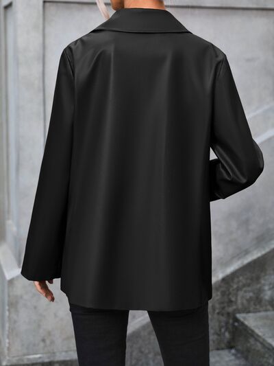 Pocketed Button Up Blazer - Hey Love Boutique