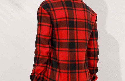 Plaid Collared Longline Coat - Hey Love Boutique