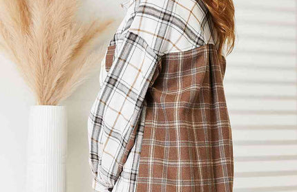 Contrast Button Up Shirt - Hey Love Boutique