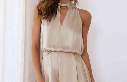 Halter Neck Sleeveless Romper