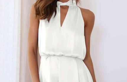 Halter Neck Sleeveless Romper