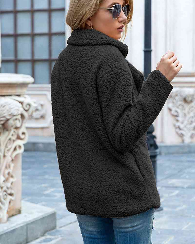 Furry Sherpa Coat - Hey Love Boutique